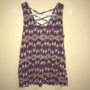 Cross back tank top